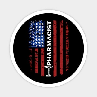 Pharmacists Gift Design Pharmacy Tech Student American Flag Print Magnet